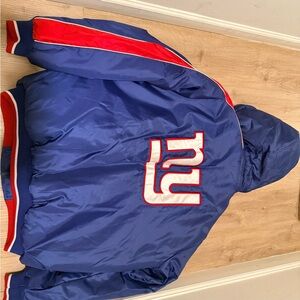 Blue and Red Hooded Jacket